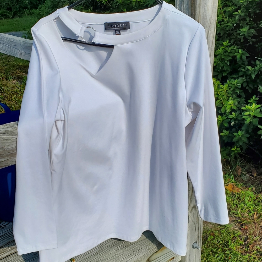 NWT Eloquii White Top w/Cutout